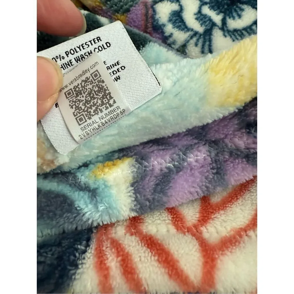 Vera Bradley Plush Throw Blanket Palm Floral Display Only